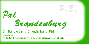 pal brandenburg business card